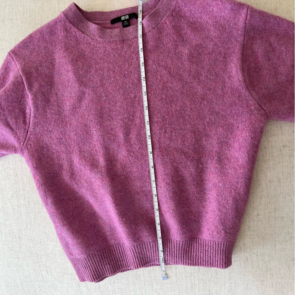 Uniqlo Pink Crew Neck Sweater Cozy Knit - Picture 3 of 5